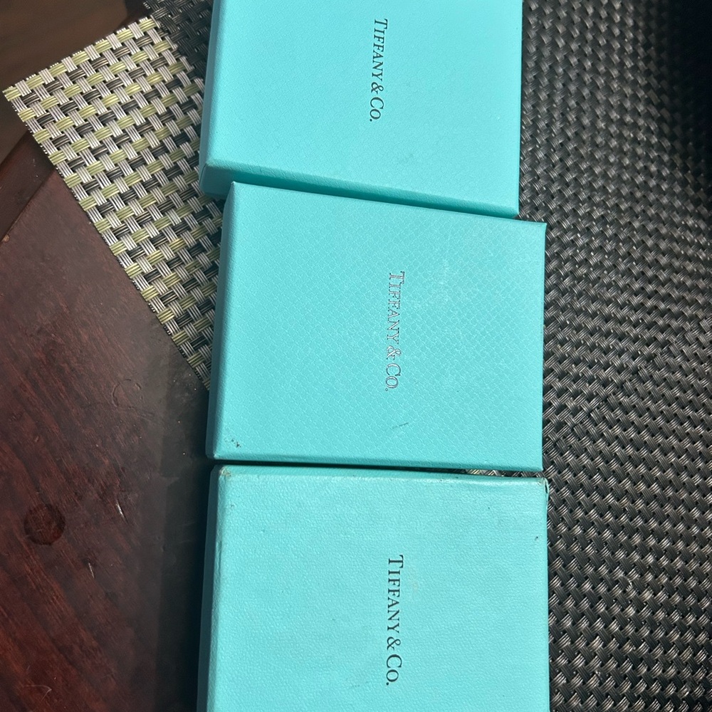 Three Tiffany’s empty boxes with lining a good condition